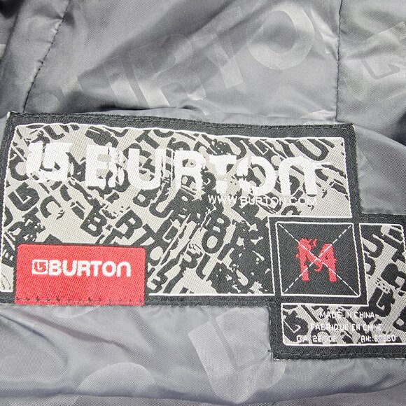 Burton Size Medium Mens Audex Gray Goose Down Puffer Hooded Jacket Snowboard Ski - Picture 4 of 15